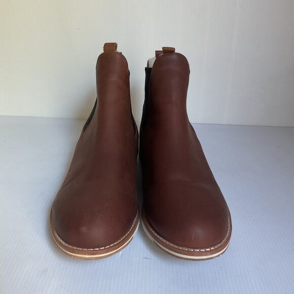 Matt Bernson Brown Leather Chelsea Boots Shearling Lined Women’s Size 9.5 - Picture 3 of 9